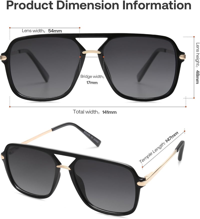 Sojos Sunglasses for Women & Men, Square, Retro, Polarized Lens, Trendy Aviator, 90s Shades - Image 5
